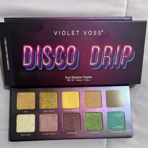 Violet Voss Disco Drip Eye Shadow Palette with Gold and Purple Hues